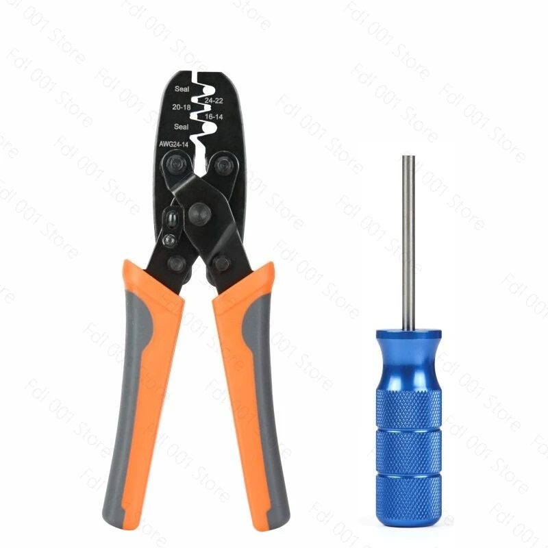 IWS-1424AB Non-Insulated Open Barrel Terminals Crimping Pliers Weather Pack Sealed Connector Wire Crimper Tool Clamp