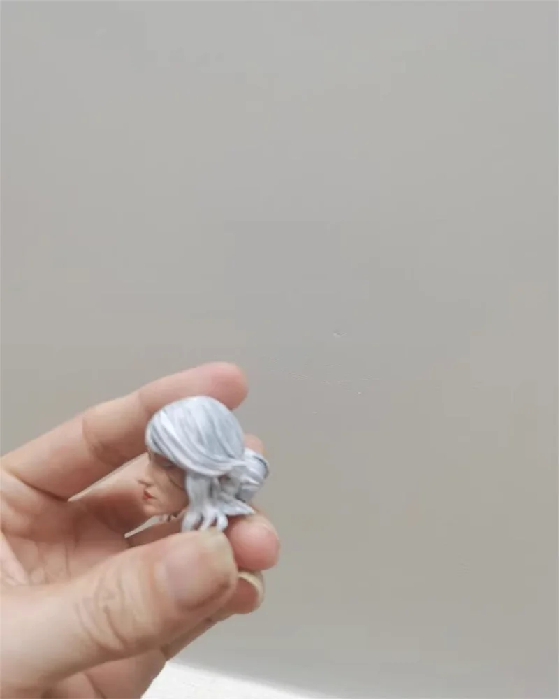 Little 1/12 Scale Female Soldier Ciri Head Carving Sculpture Model Toy Fit 6'' Action Figures Body In Stock