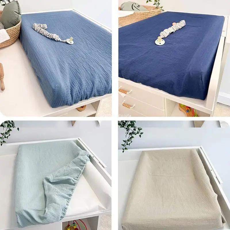 Cotton Changing Pad Sheets Soft Stretchy Diaper Change Table Sheets 32x16in Dropship