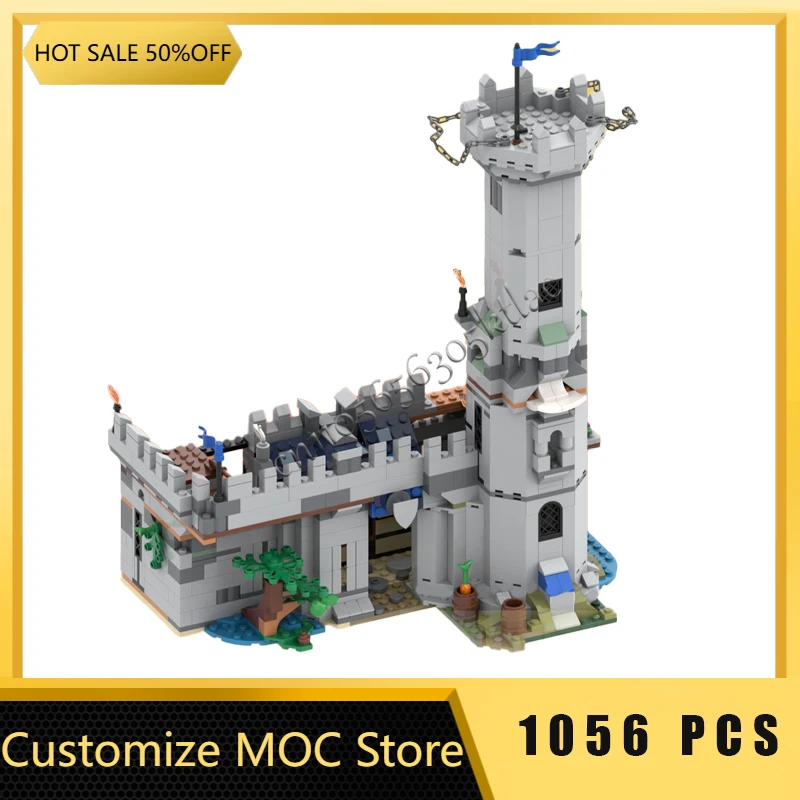 1056 PCS MOC Burg Turm Modell Architektur Detail Modulare Bausteine Kinder Montage Display Spielzeug Festival Überraschung Geschenke