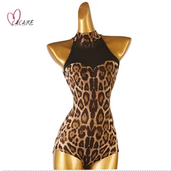 Bodysuit feminino para competição de dança de salão vestidos valsa tango latino vestido de dança padrão flamenco wear traje s073