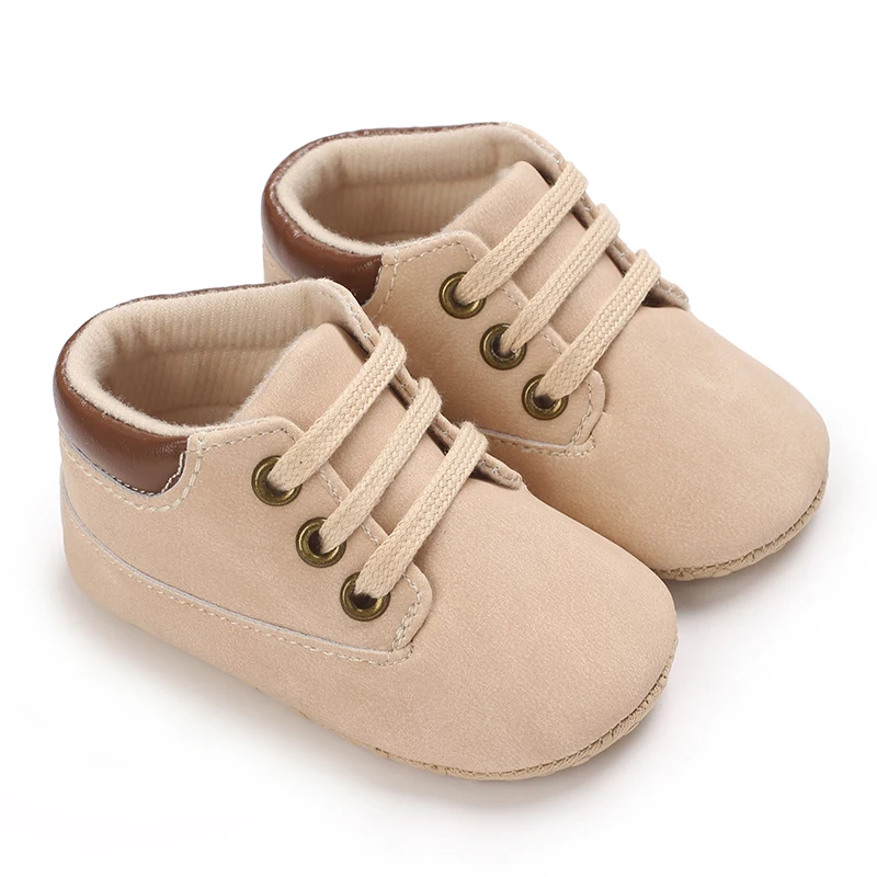 5 Colors Lace Up Casual Shoes Spring And Autumn Baby Casual Shoes 0-18 Months Cotton Flat Shoes Baby Walking Shoes