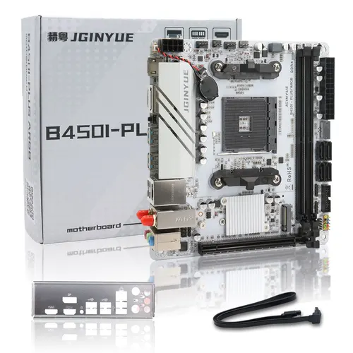 Imagen 2 del producto La placa base JGINYUE AMD AM4 ITX admite Ryzen R3 R5 R7 1/2/3/4/5 series CPU DDR4 RAM PC de escritorio PCI-E 3,0 B450I-PLUS ARGB MB