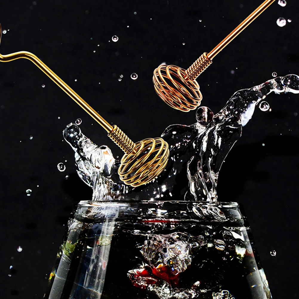 

3Pcs Multi-Function Cocktail Stirrers Convenient Honey Dippers Safe Fine Workmanship for Beverages Cocktail Stirrer