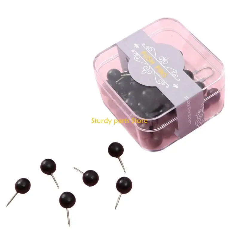 97QC 50 قطعة دبابيس ضغط الخشب والمعادن لوحة الفلين دبابيس مكتب لوحة الإعلانات دبابيس Uprgades لتثبيت الورق والصور بشكل آمن #5