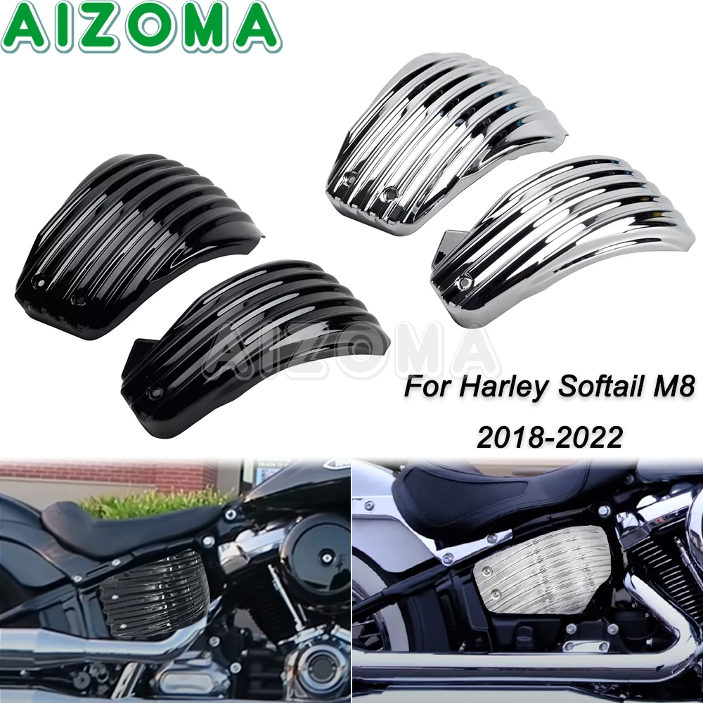 

Боковые крышки аккумуляторной батареи мотоцикла, обтекатель аккумуляторной батареи для Harley Softail Heritage Classic FLHC 114 FLHCS Standard FXST Slim FLSL