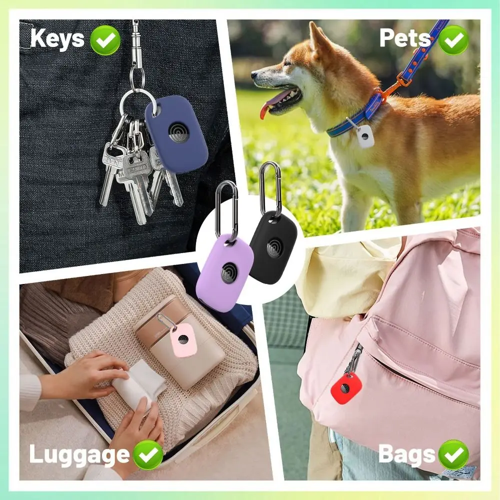 Soft Silicone Tracker Protective Cover Key Ring Anti-Scratch Case Shell Locator Keychain for Tile Life360 Pro