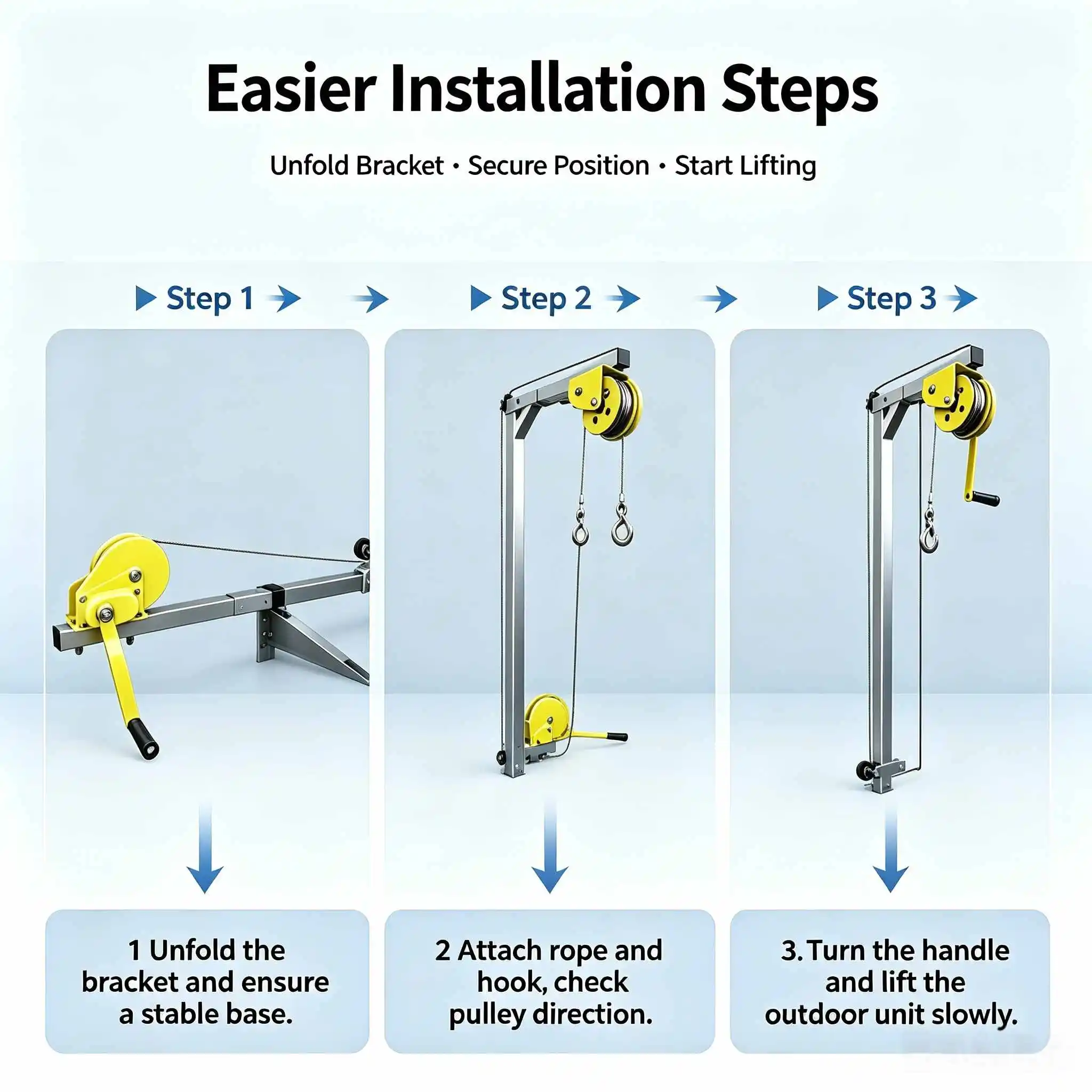 Portable Foldable Lifting Device, High-rise Disassembly Lifting Hanger, Lifting Equipment For Small Cargo