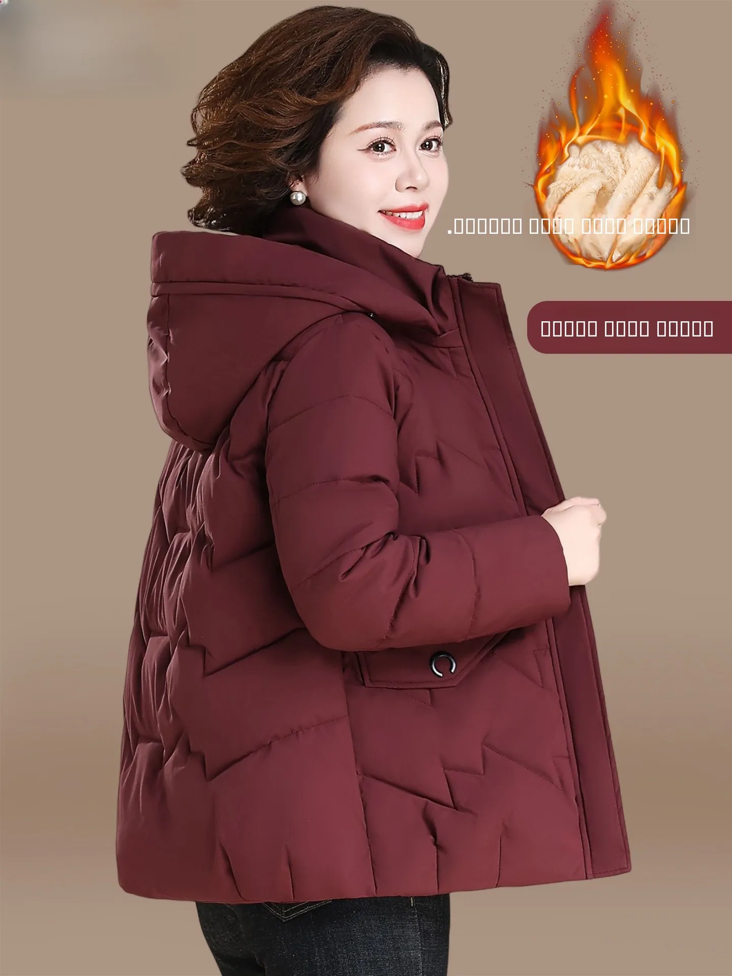 

Утепленная хлопковая куртка для женщин: модная, свободного кроя, зимняя, антистатическая, ветрозащитная, теплая, износостойкая, красного цвета