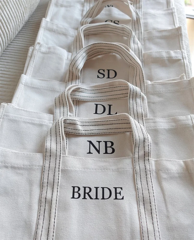 Bridesmaid Bag, Beach Bag, Monogram Bag, Canvas Tote Bag, Bridesmaid Gift Bag, Wedding Bag, Personalized Tote Bag, Market Bag