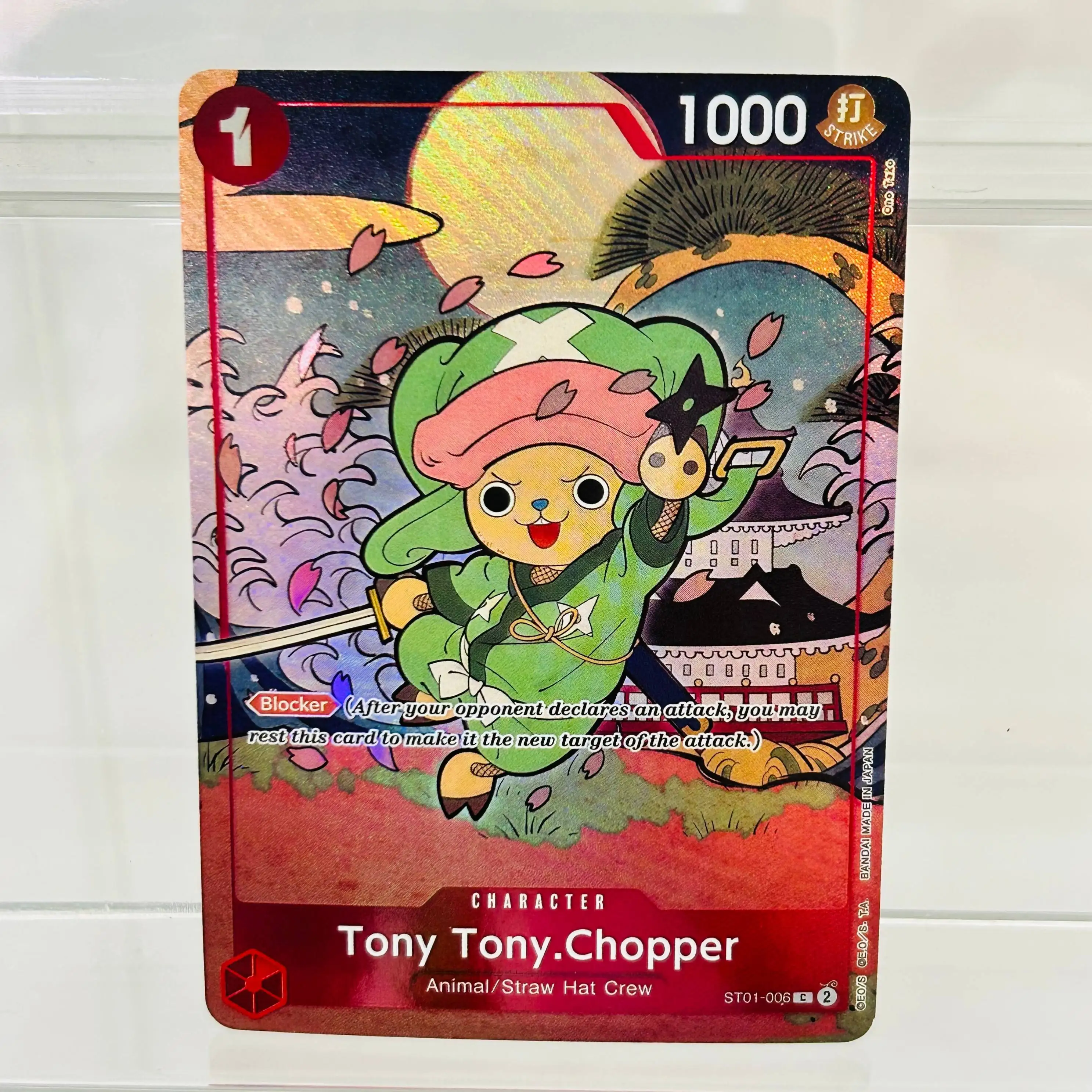 One Piece Tony Tony.Chopper ST01-006 English Card with Holographic Texture Perfect Condition DIY Premium Anime Collection Card