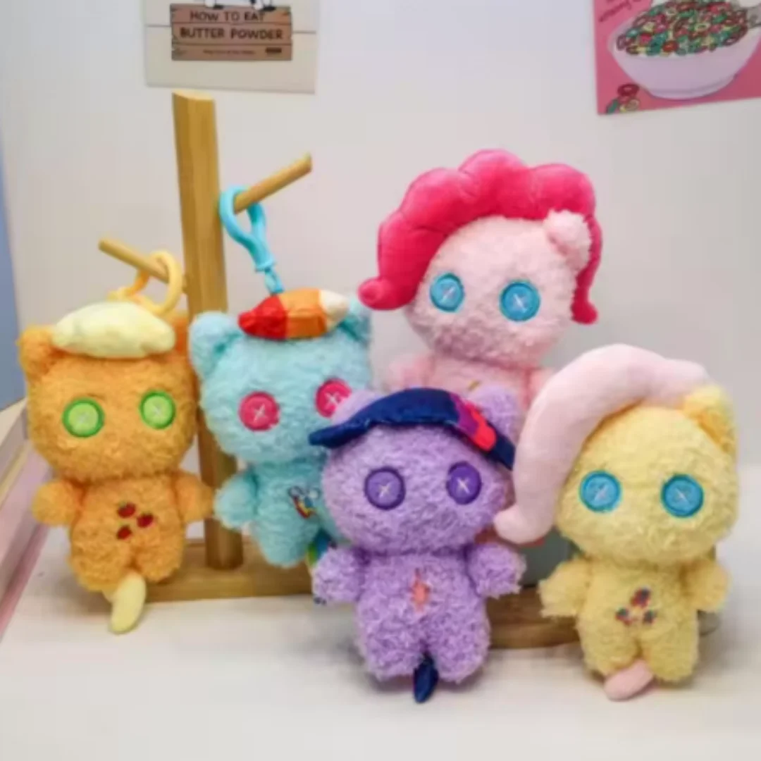Kawaii My Little Pony mochila de felpa colgante llavero Twilight Sparkle Fluttershy Pinkie Pie lindo bolso decoración juguete para regalo