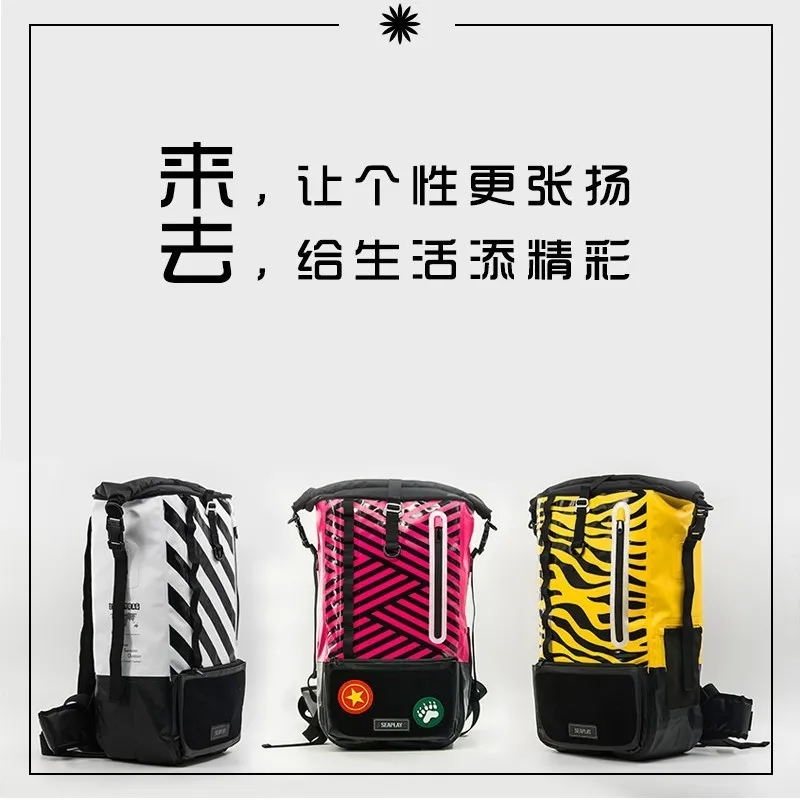 SEAPLAY 28L Fins Bag Flipper Package Easy Carry Storage Bag with Shoulder Strap for Scuba Diving Snorkeling Gear Equipment