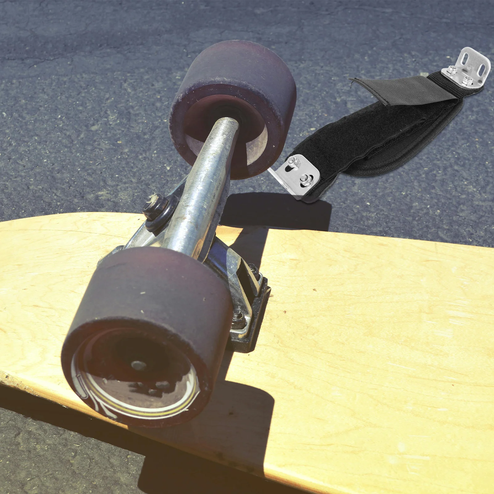 1 زوج لوح التزلج حزام القدم قابل للتعديل سبائك النايلون صالح لألواح التزلج الكهربائية في الهواء الطلق متعددة الاستخدام حزام تثبيت القدم