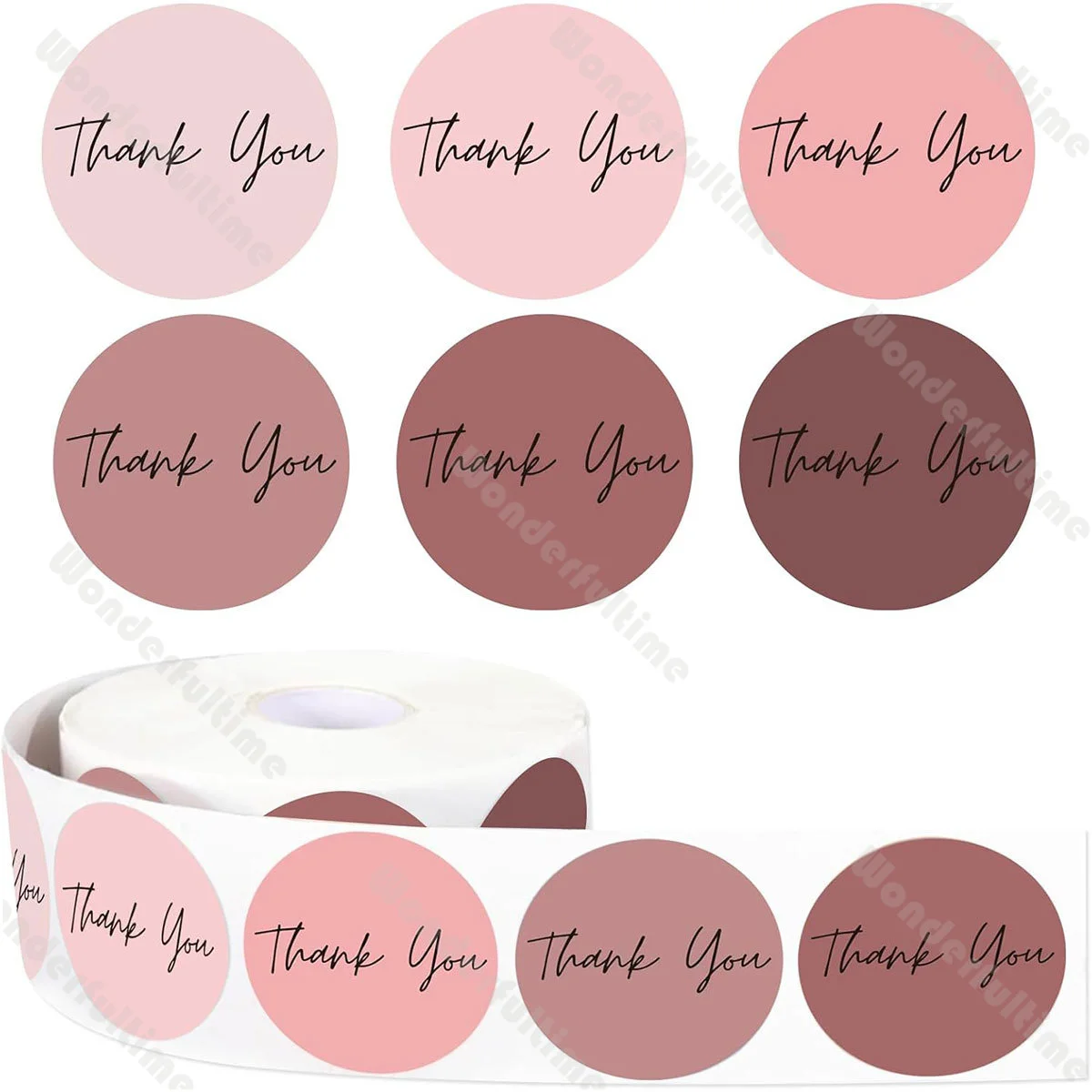 500 قطعة لكل لفة ملصقات شكر مستديرة شكرًا لك ملصقات الحفلات ملصقات حقيبة حفلات الربيع ملصقات تغليف المنتجات