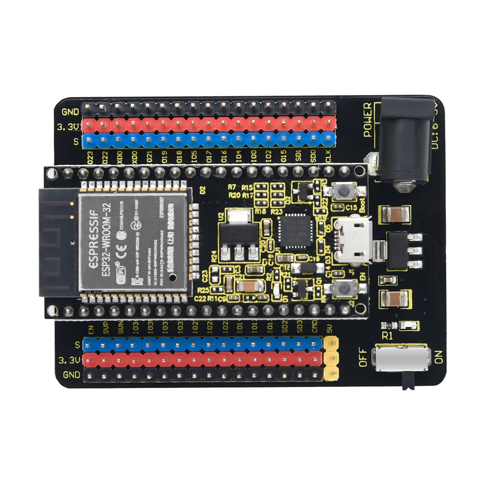 Keyestudio ESP32-IO Shield for Arduino ESP32 Wroom Core Board( (Pls Check the Spacing of the Pin Header Carefully Before Buying)