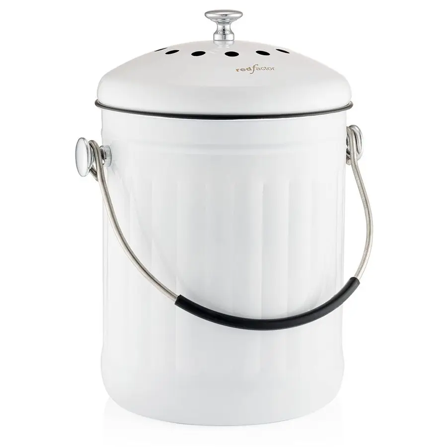 

Premium Compost Bin for Kitchen Countertop Stainless Steel Food Waste Bucket with Innovative Dual Filter Technology Includes Spa
