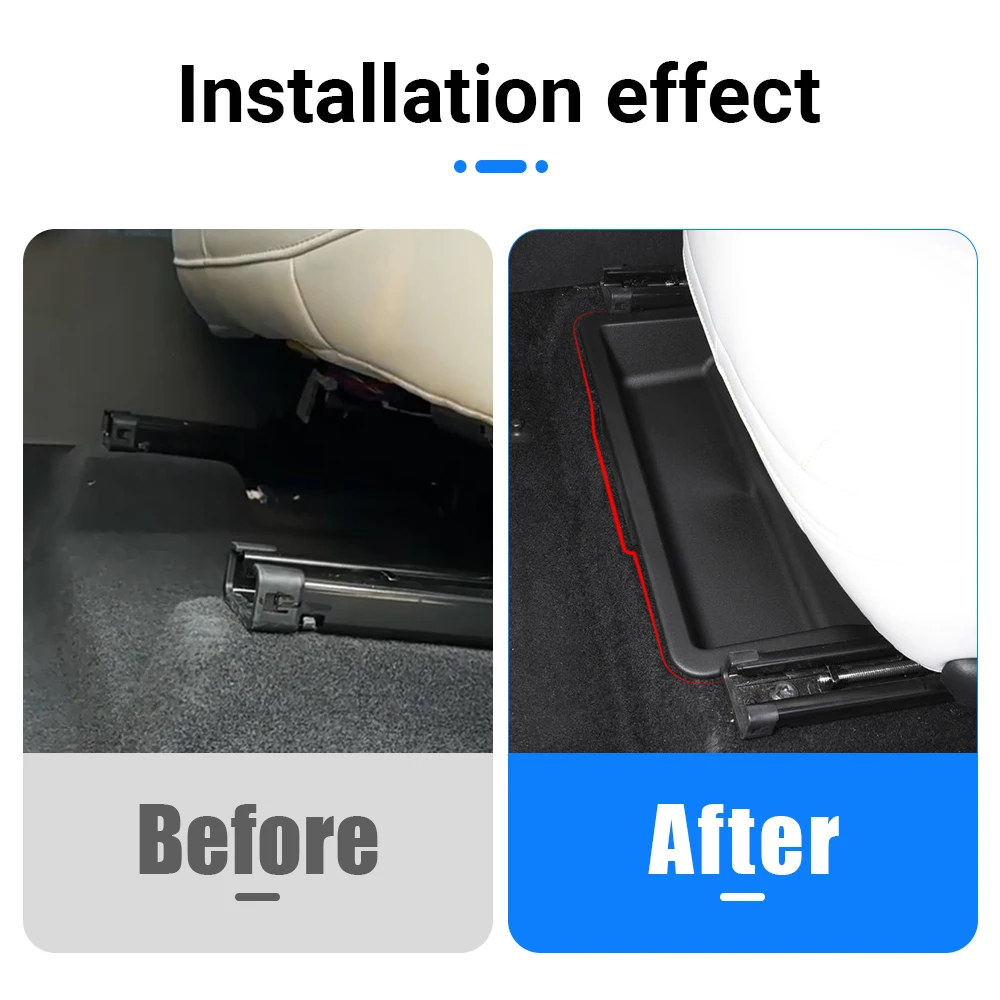 For Xpeng G6 2023 2024 2025 2025 2026 TPE Car Under Seat Drawer Type Organizer Storage Box Case Tray Decoration Accessories