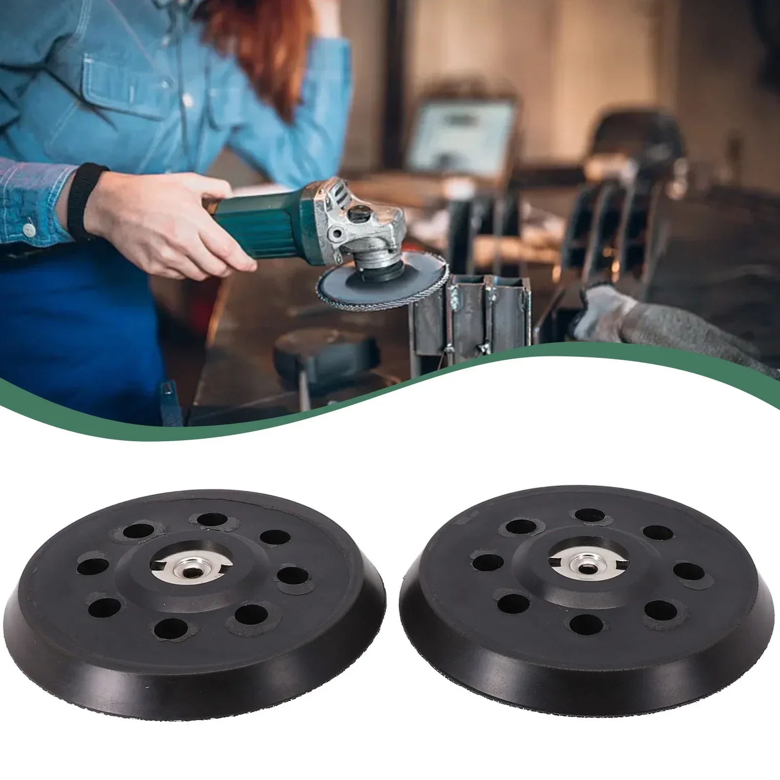 2Pcs 125mm 5 Inch Sander Pad 8-Holes Backing Sanding Disc Pad Hook Loop Sanding Pads For Metabo SXE 325 Intec 425 Sanders