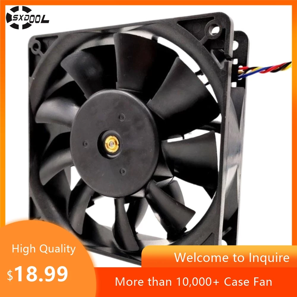 

For VA450DC V34809-90 120x120x38mm 12V 3.3A Dual Ball Bearing 3300RPM 102CFM High-Speed Fan