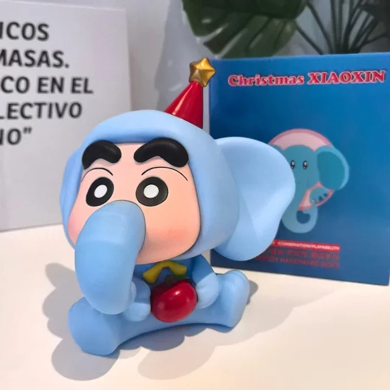 16cm Crayon Shin-chan Figures Action Figure Apple Elephant Shin-chan Small Flying Elephant Cartoon Decoration Christmas Toy Gift