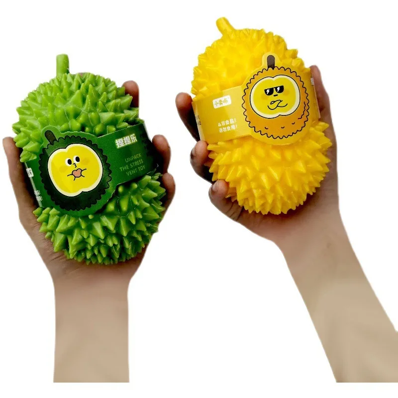 Novelty Light Transformation Simulation Durian Maltose Pinching Venting Fruit Pressure Ball Toy Funny Ornaments Creative Gifts