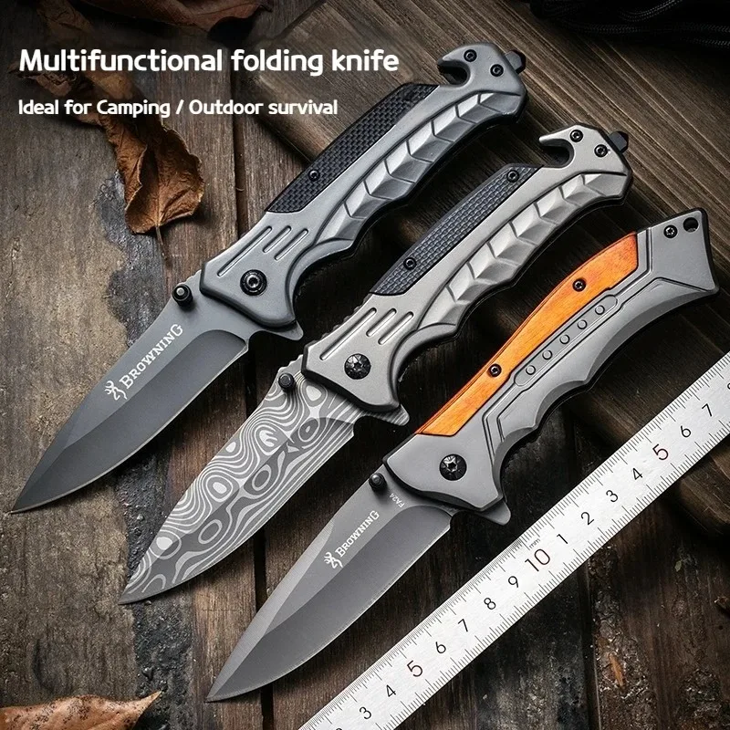 

Outdoor survival folding knife, whole knife made of high strength alloy steel, suitable for camping/outdoor survival, hand tools