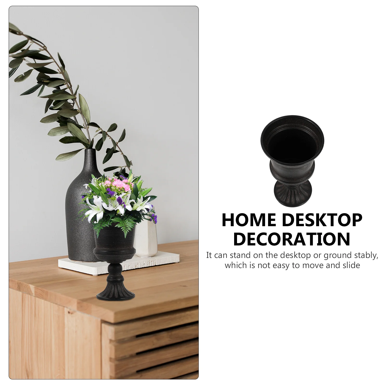 

1pc Iron Art Flower Pot Metal Vase Sturdy Home Garden Decoration Desktop Ornament Floral Arrangement Container Wedding