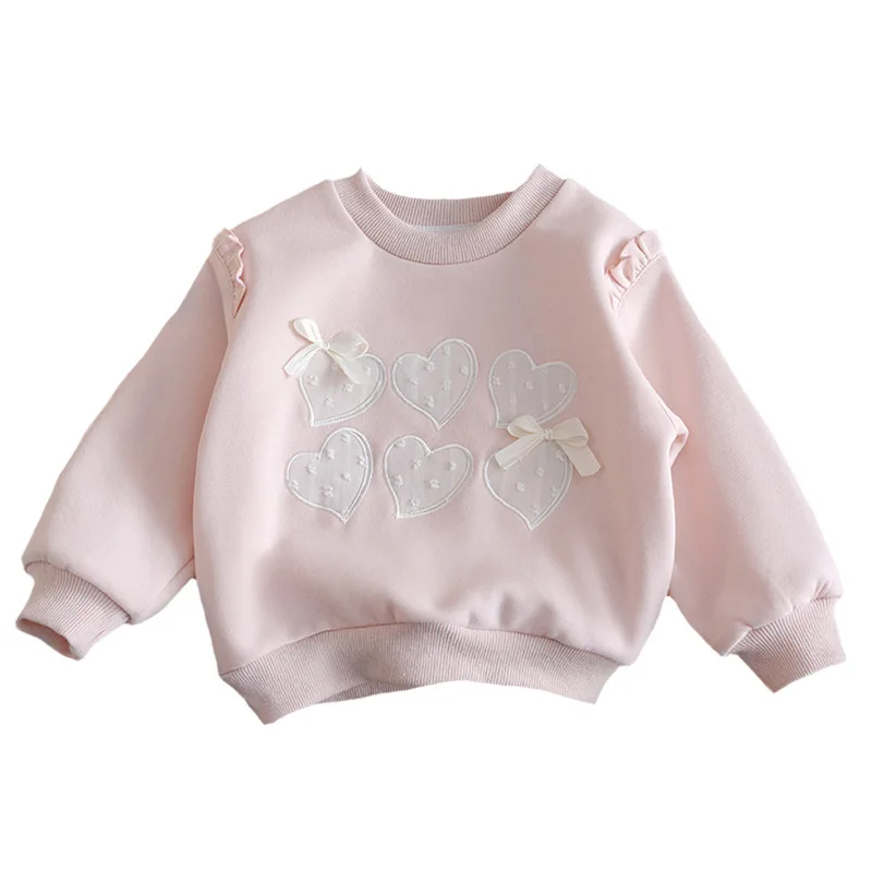 Meninas moletons primavera outono 2025 crianças pulôver de algodão topos para roupas da menina do bebê crianças camisetas bonitos outerwear outfits 6y