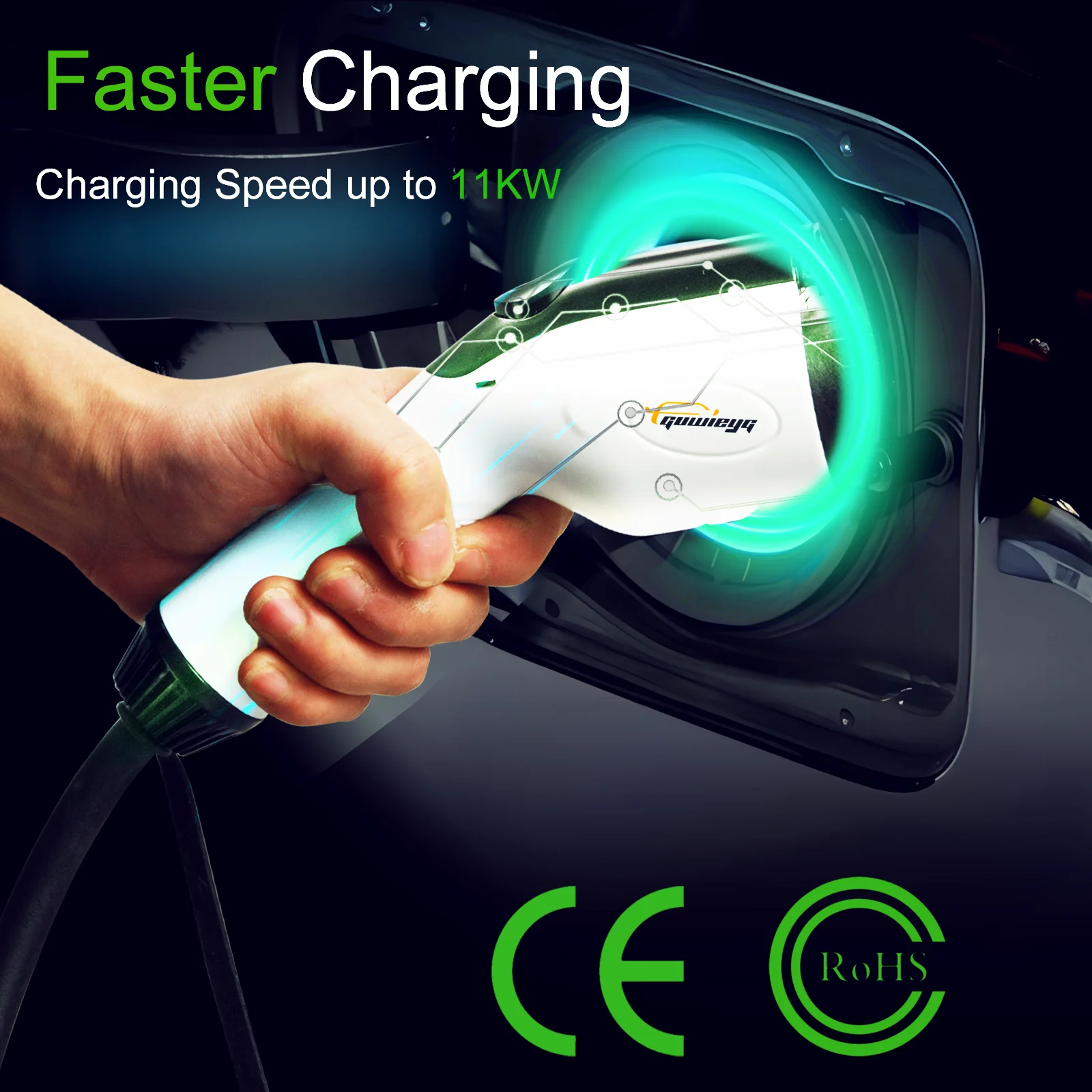 كابل Type2 إلى GBT كابل شحن GBT كابل شحن Type2 كابل شحن EV كابل شحن GUWIEYG 11KW GB/T شاحن