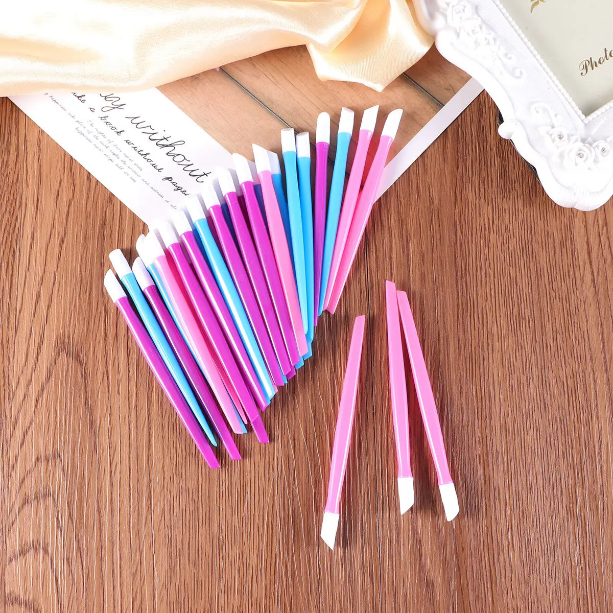 

30Pcs Nail Pusher Set in Pink Blue Purple for Safe Quick Cuticle Removal Manicure Exfoliator Tool for Smooth Nail Surface