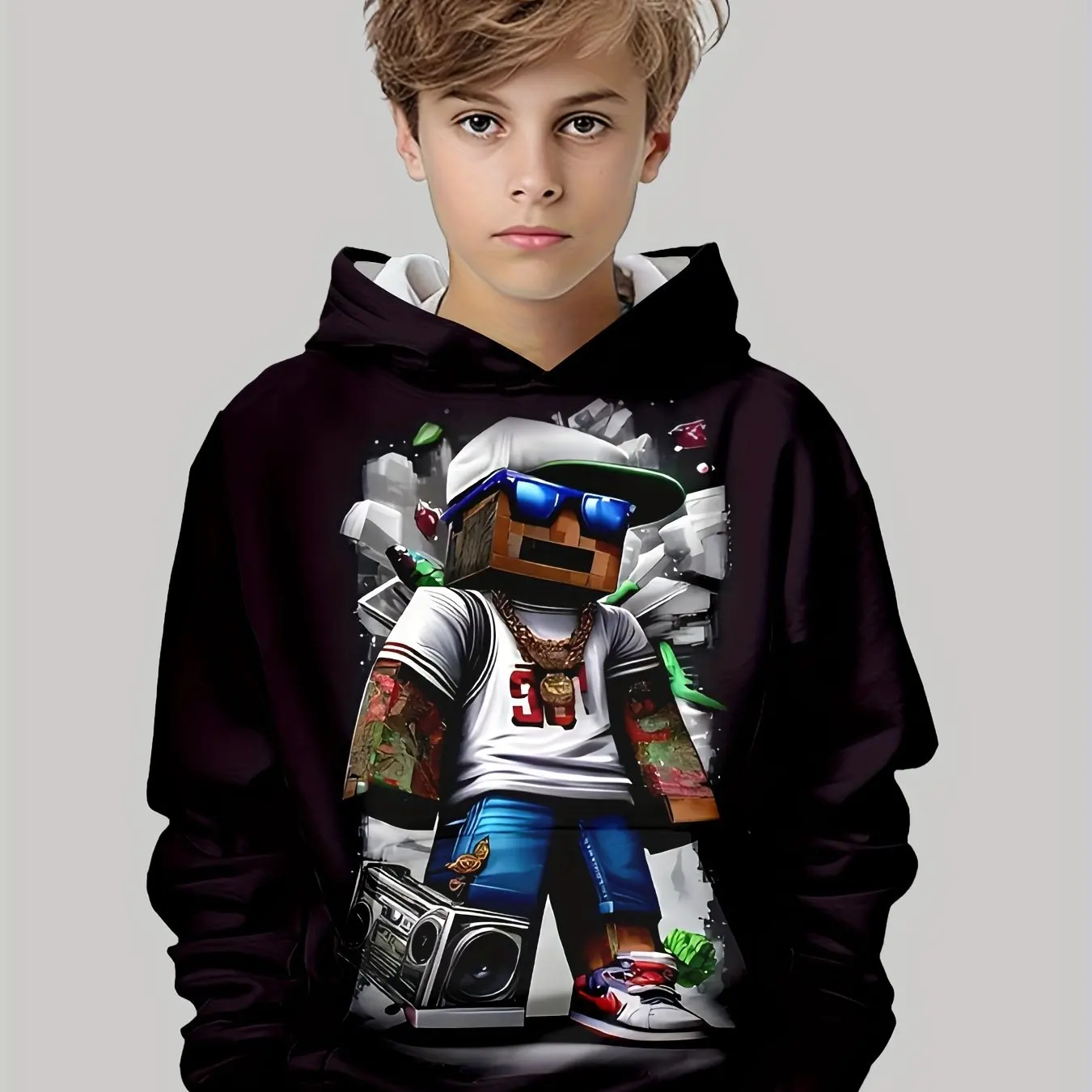 Kinder Kleidung Jungen Hoodies Langarm Kreative 3D Druck Kinder Frühling Herbst Kleidung Lässige Mode Pullover Mädchen Kleidung Top