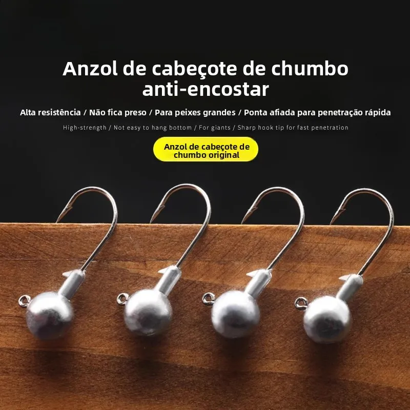 equipamento-basico-de-pesca-texas-rig-para-black-bass-e-carpa-em-Agua-doce-anzois-com-cabeca-de-chumbo-incluidos-ideal-para