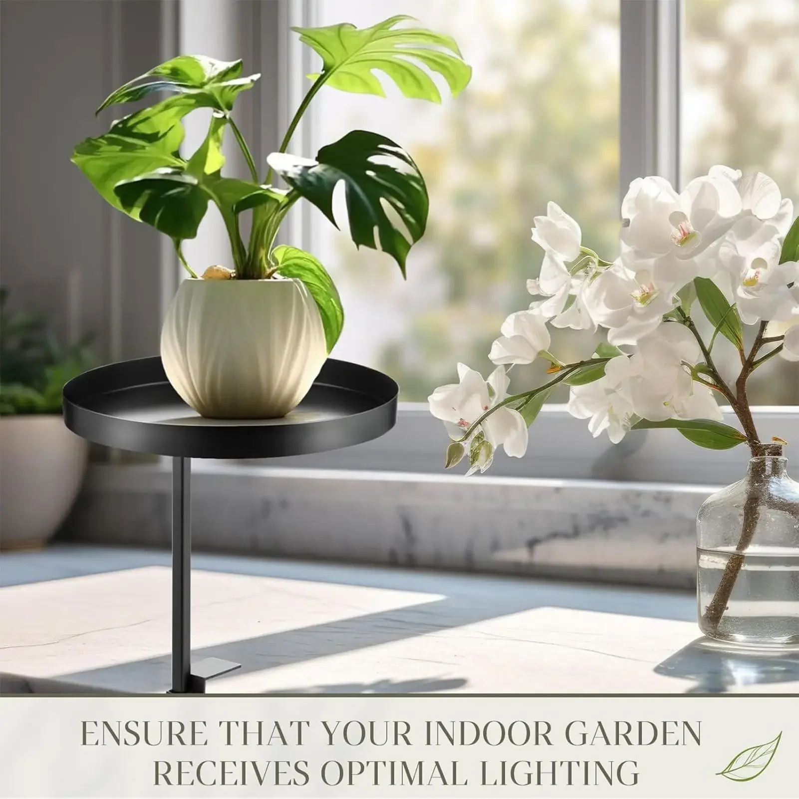 Window Plant Shelves Adjustable Metal Floating Indoor Window Rack Planter Wall Shelves For Propagation Hydroponics Flower Pot