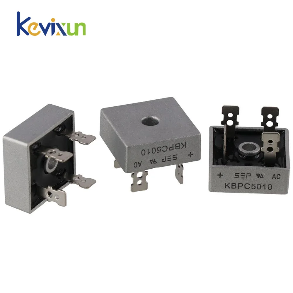 5pcs/lot KBPC5010 Diode Bridge KBPC 5010 50A 1000V Diode Bridges Rectifier 5010 Power Rectifier Electronic Componentes Diode Kit