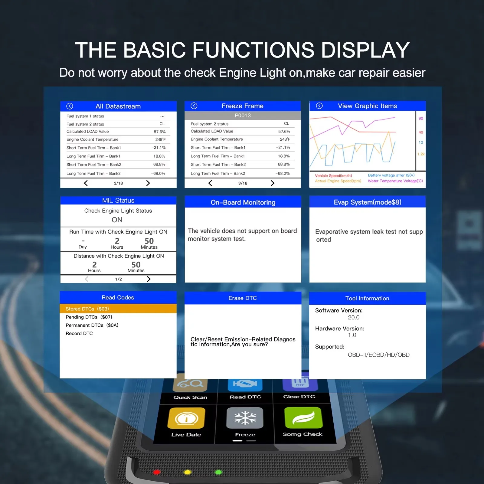 

HUMZOR NC610 OBD2 сканер сверхмощный сканер для грузовиков считыватель автомобильных кодов дизельный диагностический инструмент