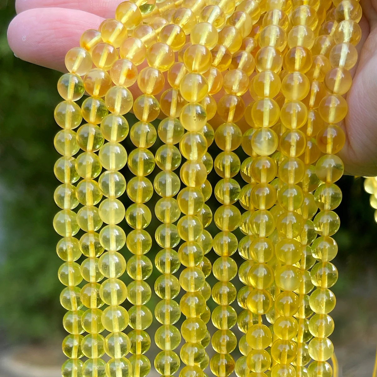 JD Natural Golden Amber Loose Beads Polished Translucent Resin Beads Fashion Accessories for DIY Bracelet Jewelry Making