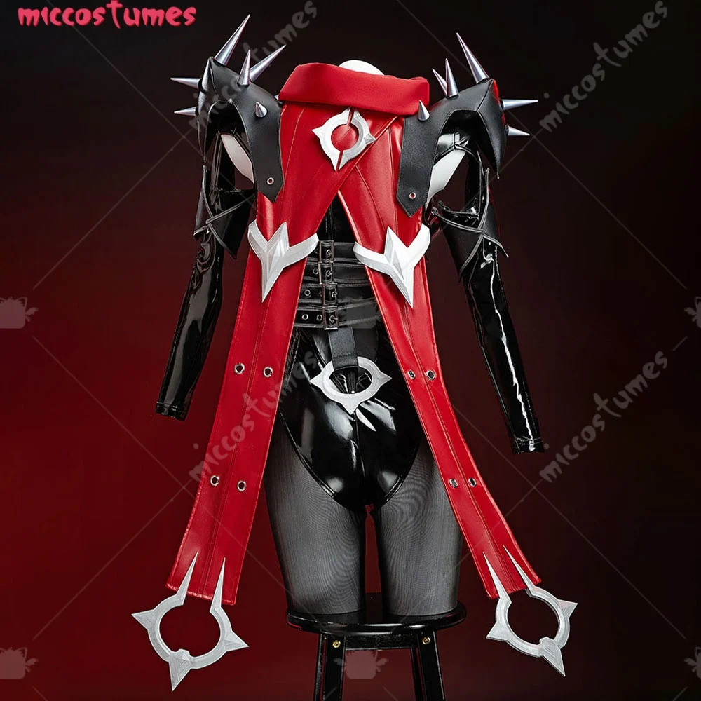【Ready for Ship】Miccostumes Women's Rival Girl Sue Storm MALICE Skin Cosplay Costume Black Red Bodysuit Full Set for Halloween - view 2
