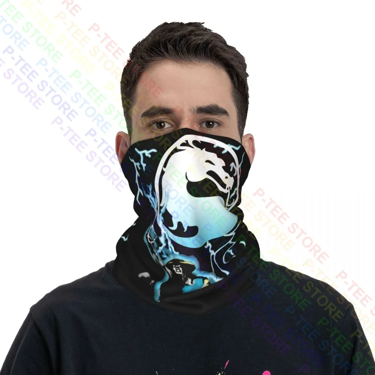 Mortal Kombat Raiden Licensed Comic Book Video Game Neck Gaiter Bandana Scarf Face Mask Windproof