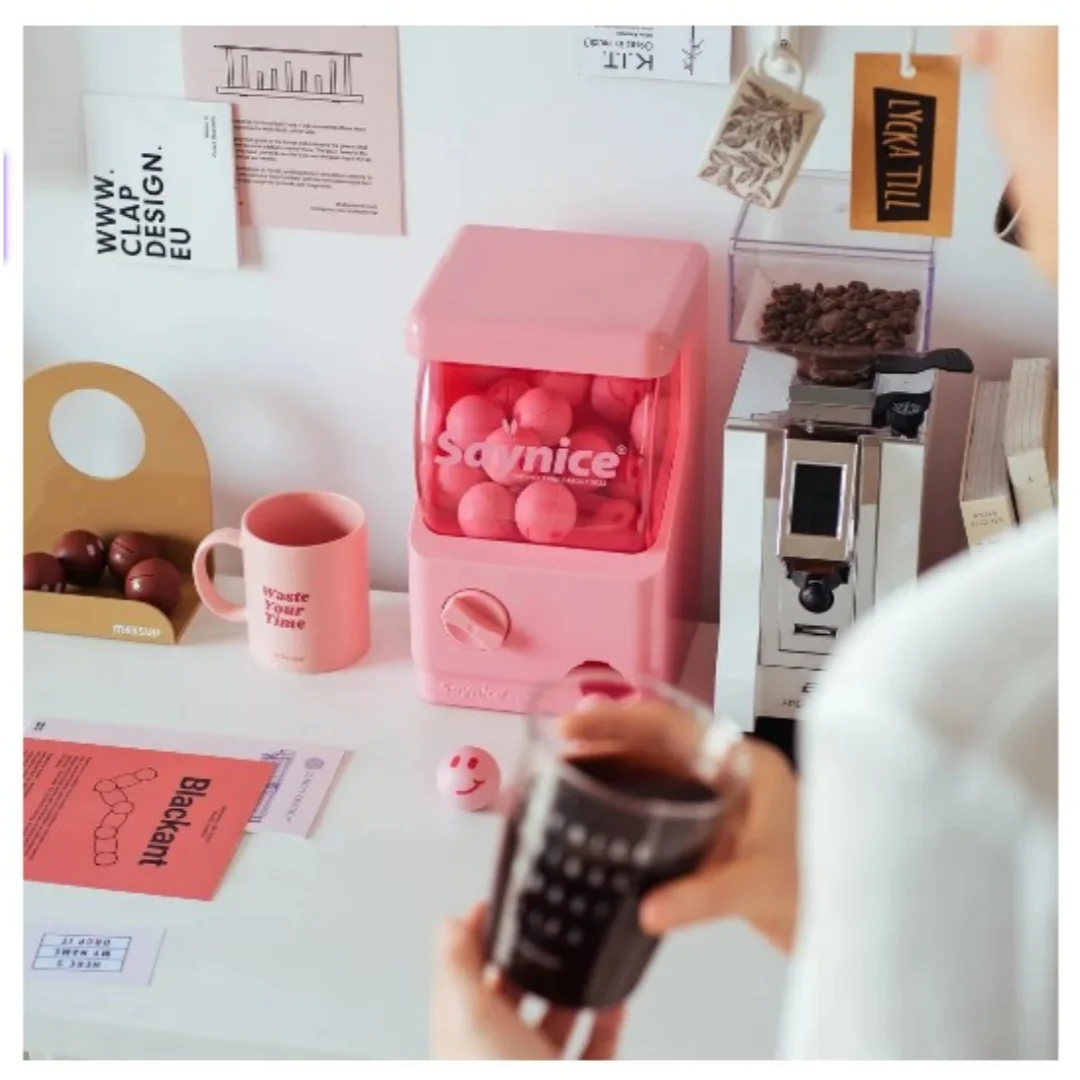 Mini drawing machine Coffee capsule storage box drawing machine Gacha machine Interior effect gift