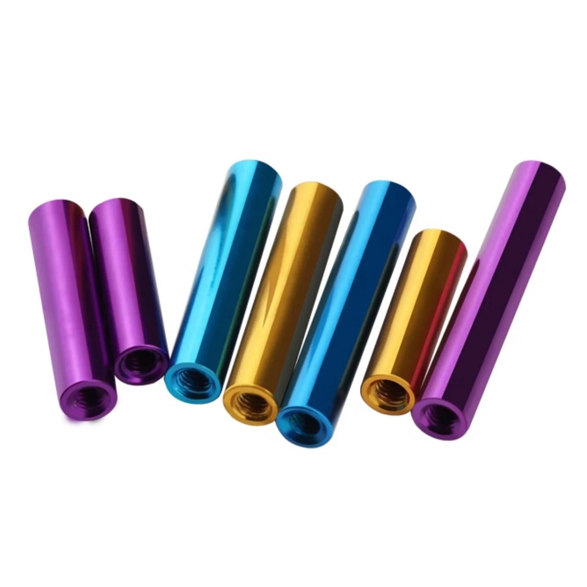 5Pcs M3 Aluminum Alloy Column Threaded Sleeve Rod Stud Round Connector Standoff Nut Drone Accessory Nuts L=6mm-100mm