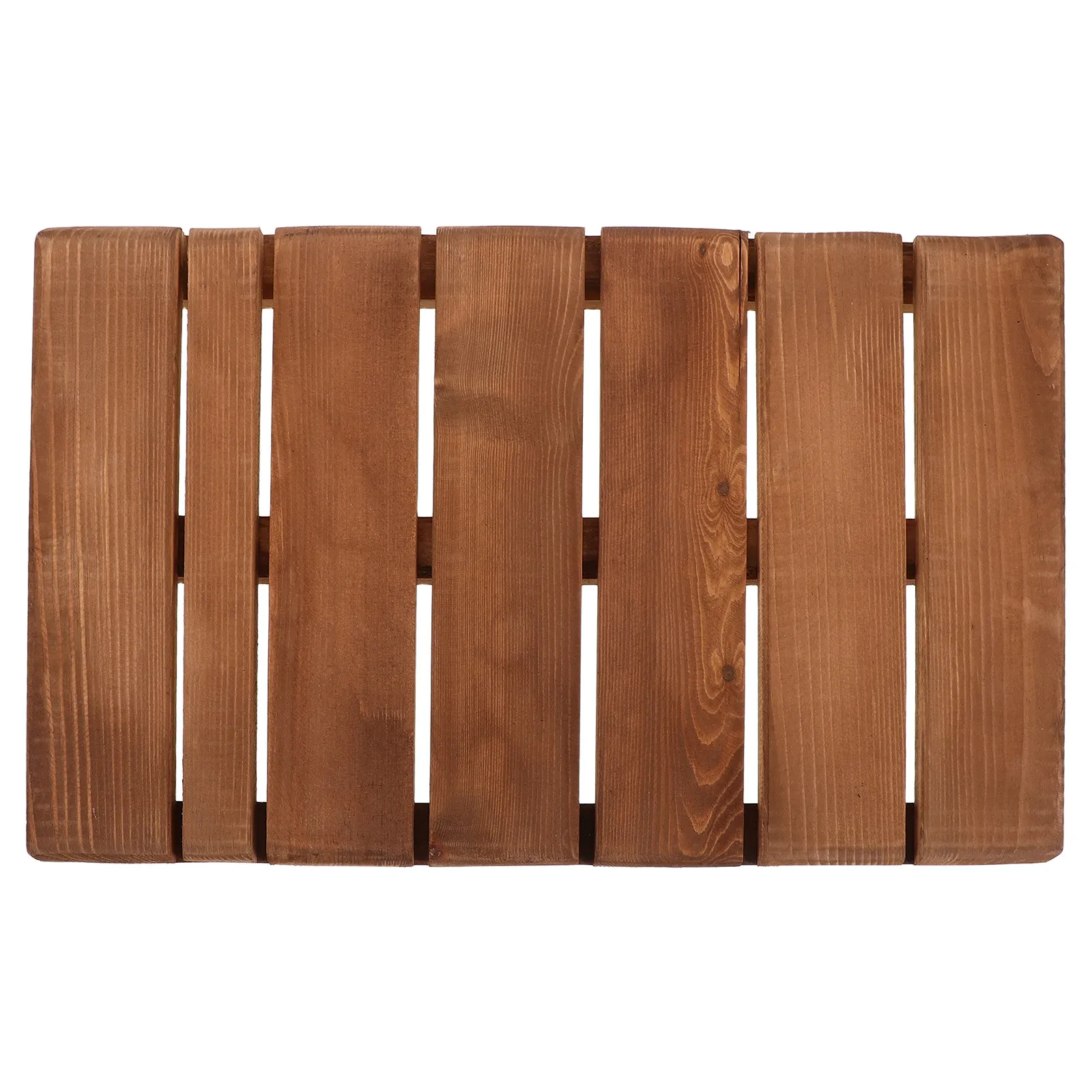 

Wooden Bath Mat Teak Non Slip Bathroom Floor Mat Light Brown for Shower Spa Sauna Pool Indoor Outdoor Bath Rug Quick Drying
