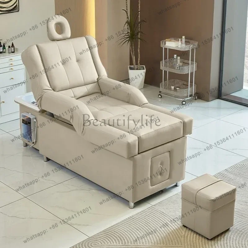 Multifunctional Salon Back Lifting Foot Massage Bed Shampoo Chair Pedicure Head Spa Bed Shampoo Bed