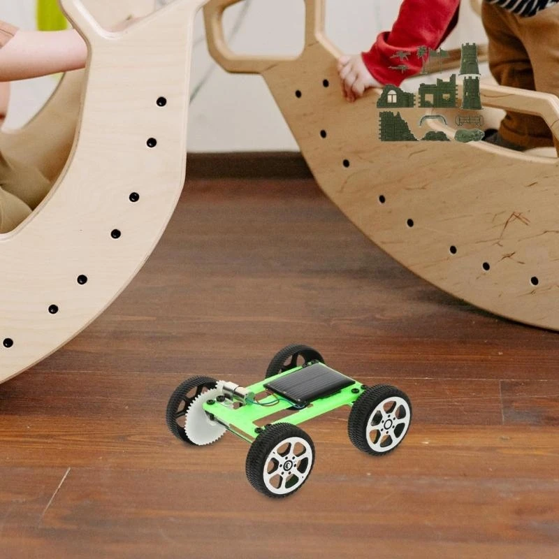 STEM zestawy do budowy samochodów na energię słoneczną model rzemieślniczy projekt zabawka dla dzieci tworzenie 2 szt. 15UB