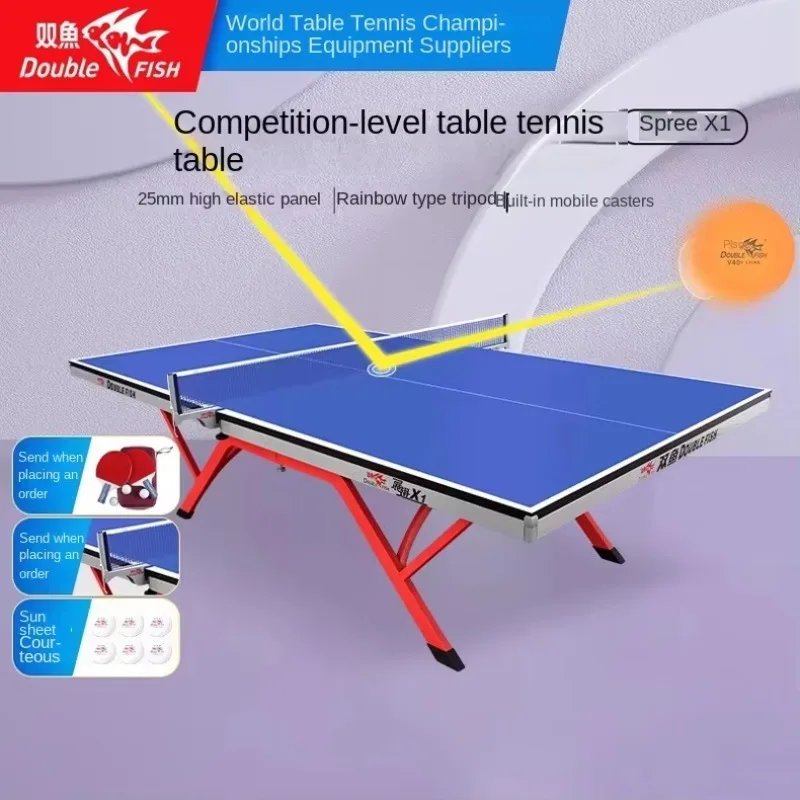 

Professional Foldable 25MM MDF Table Tennis Table with Rainbow Feet Modern Style for Indoor & Outdoor Home Competition
