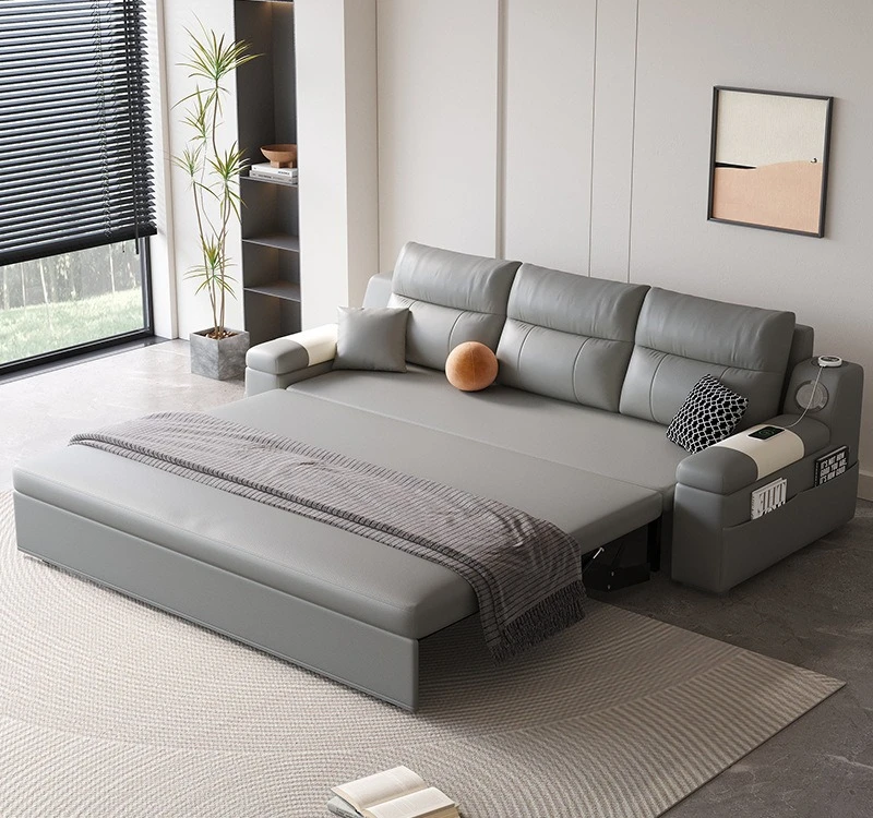 Divano letto multifunzionale con sollevamento idraulico, cintura per divano