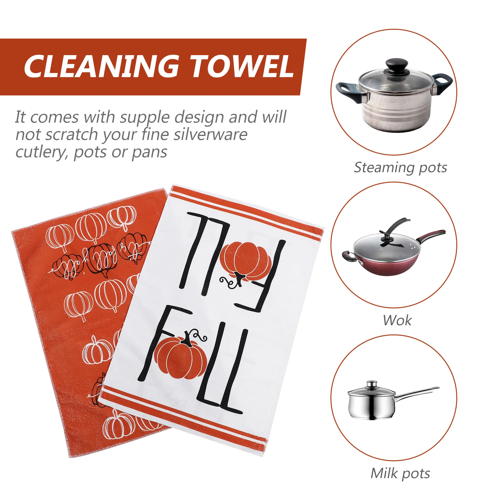 

2 Pcs Kitchen Cleaning Cloth Dish Towel Towels Dishcloths Water Absorbent for Decorative