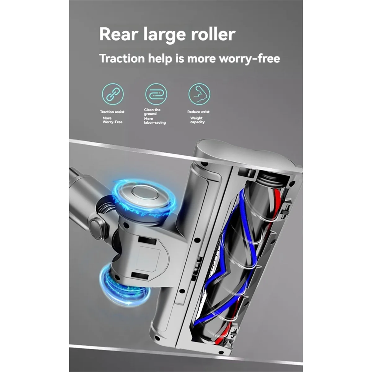 رأس فرشاة محرك مباشر A62X لـ Dyson V10 Slim V12 مرفق مكنسة نحيف مع كشف الغبار LED لتنظيف أرضية السجاد