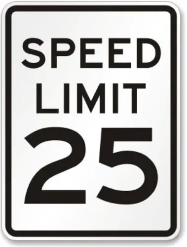 

Aluminum Speed Limit Aluminum Weatherproof 8" x 12" Sign p00435