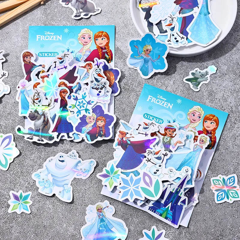 50PCS Disney Frozen Anna Elsa Movie Stickers Anime Decal Skateboard Laptop Motorcycle Cute Kawaii Cartoon Sticker Pack Kids Toy